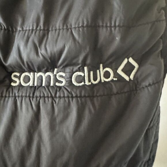 Sams Club Employee Vest Medium Black Embroidered Uniform Pockets Quilted Women - Picture 2 of 16